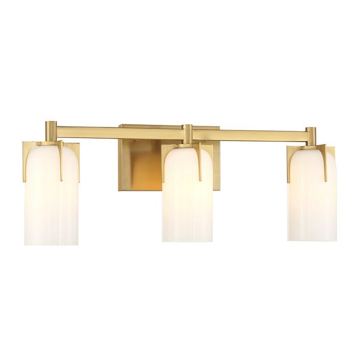 Savoy House 8-4128-3-322 Three Light Bathroom Vanity, Warm Brass
