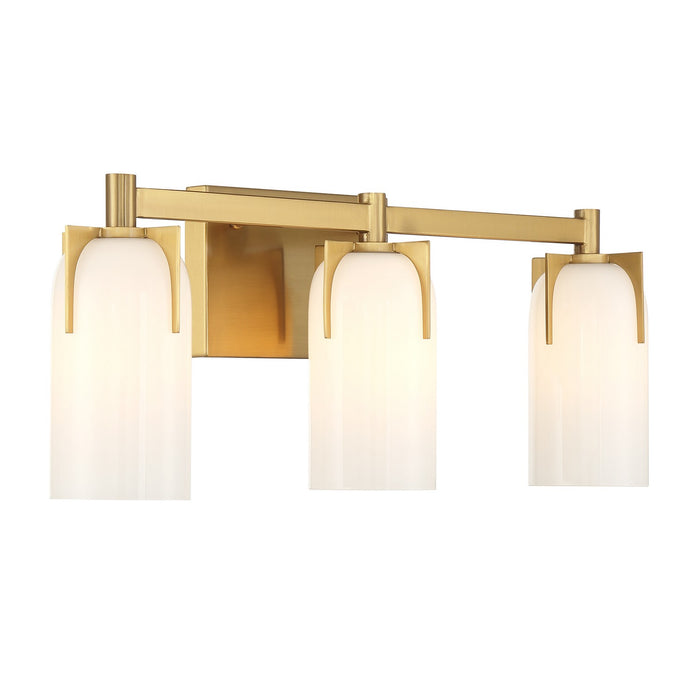 Savoy House 8-4128-3-322 Three Light Bathroom Vanity, Warm Brass