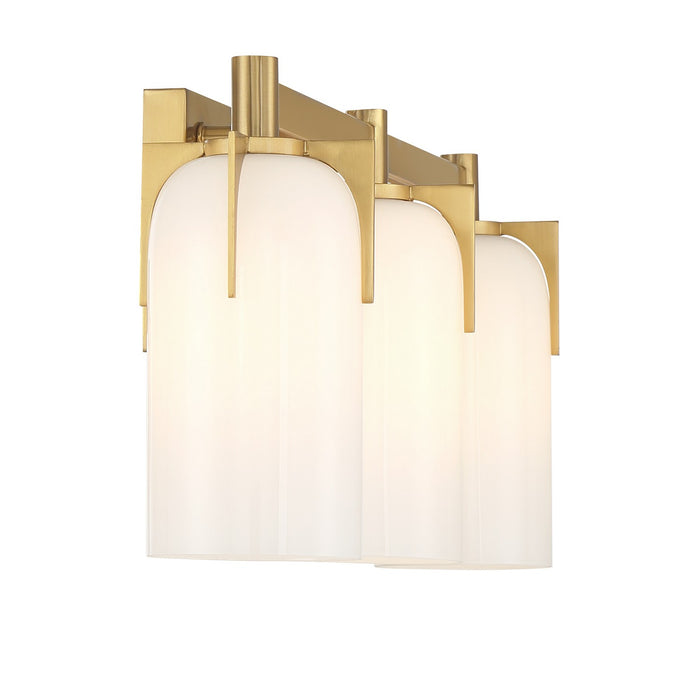 Savoy House 8-4128-3-322 Three Light Bathroom Vanity, Warm Brass