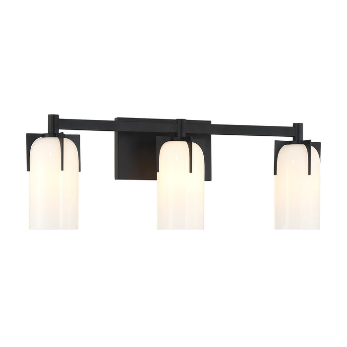 Savoy House 8-4128-3-BK Three Light Bathroom Vanity, Matte Black