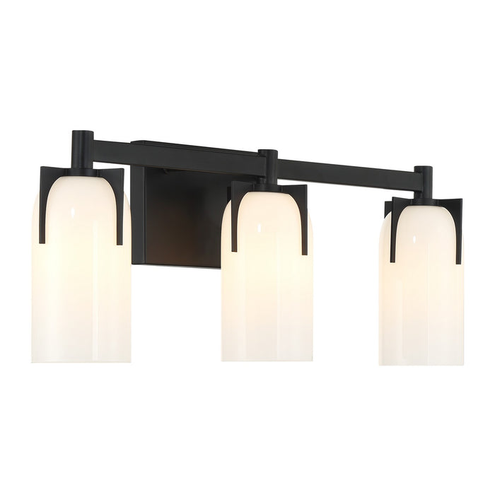 Savoy House 8-4128-3-BK Three Light Bathroom Vanity, Matte Black