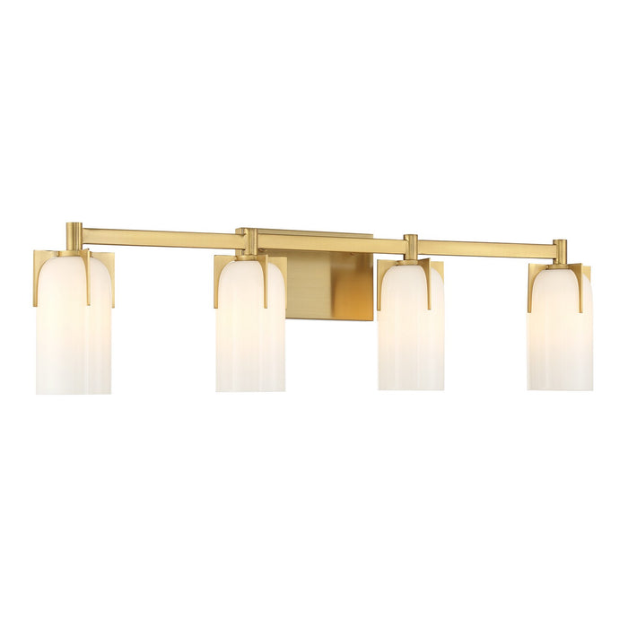 Savoy House 8-4128-4-322 Four Light Bathroom Vanity, Warm Brass