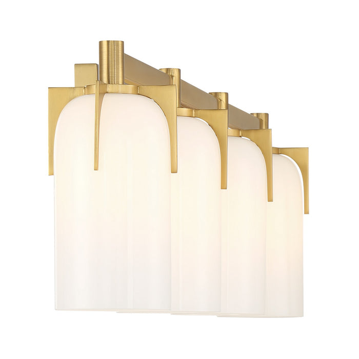 Savoy House 8-4128-4-322 Four Light Bathroom Vanity, Warm Brass