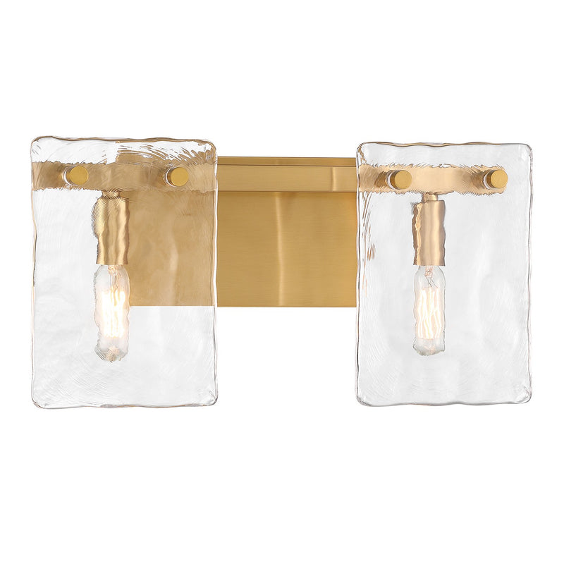 Savoy House 8-8204-2-322 Two Light Bathroom Vanity, Warm Brass