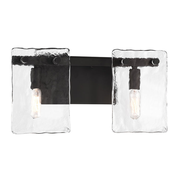 Savoy House 8-8204-2-BK Two Light Bathroom Vanity, Matte Black