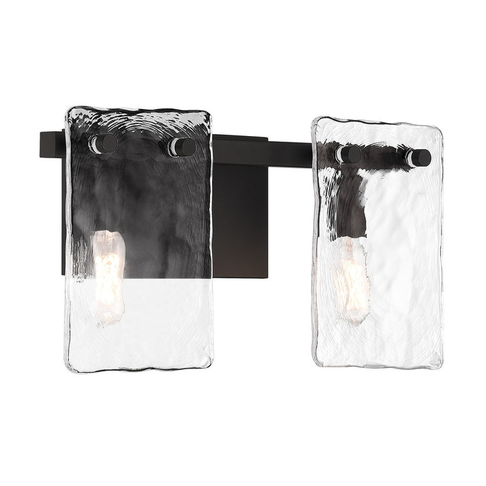 Savoy House 8-8204-2-BK Two Light Bathroom Vanity, Matte Black