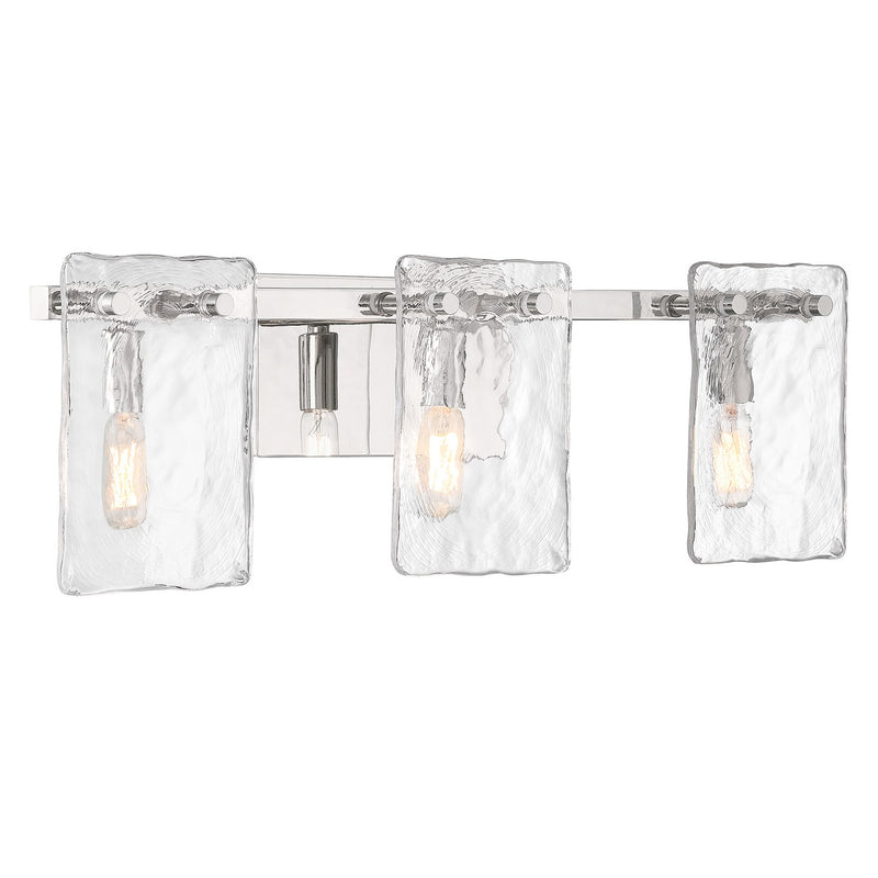 Savoy House 8-8204-3-109 Three Light Bathroom Vanity, Polished Nickel