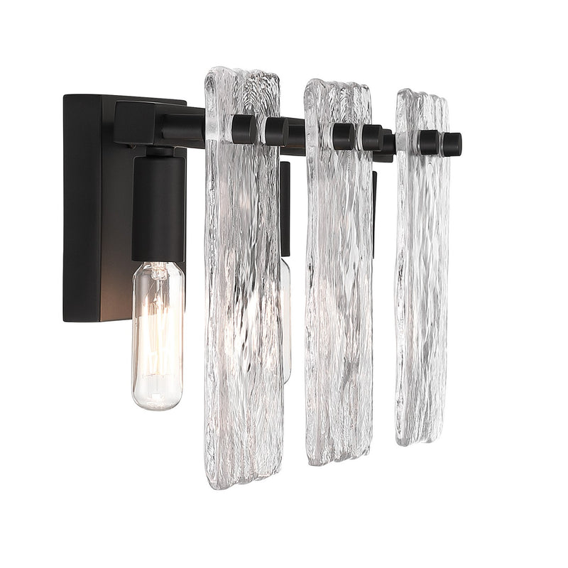 Savoy House 8-8204-3-BK Three Light Bathroom Vanity, Matte Black