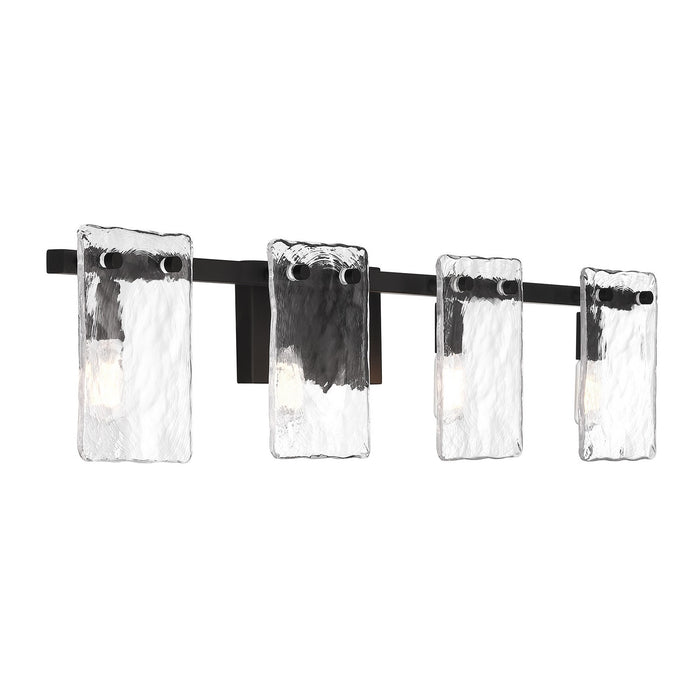 Savoy House 8-8204-4-BK Four Light Bathroom Vanity, Matte Black
