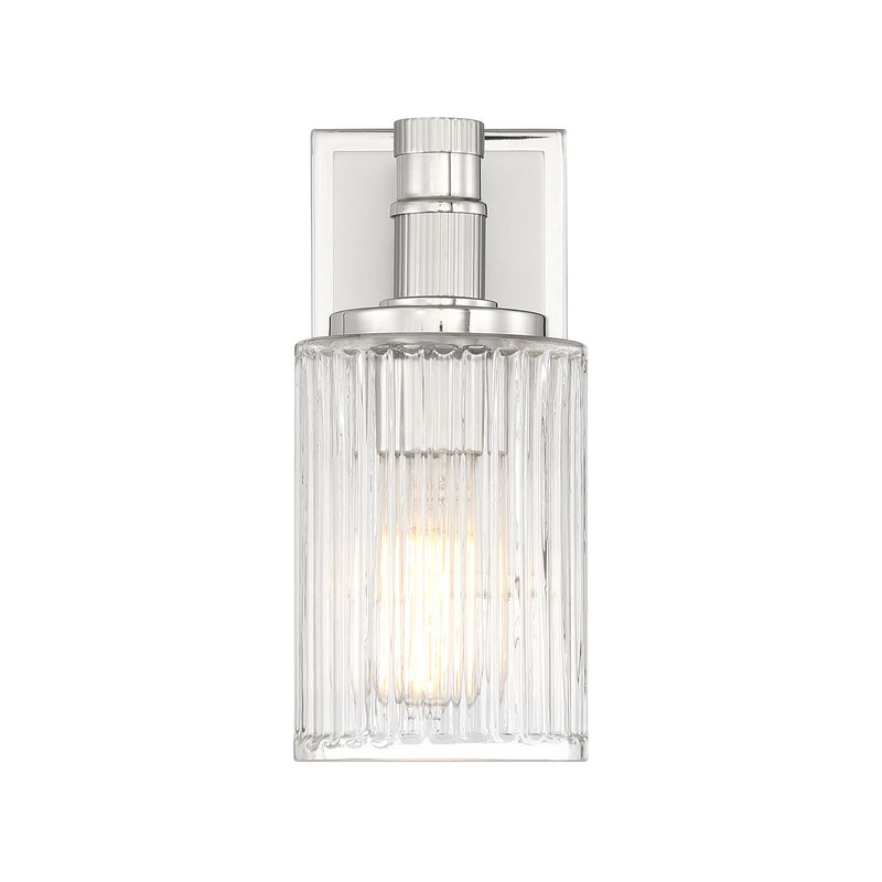 Savoy House 9-1102-1-146 One Light Bathroom Vanity, Silver and Polished Nickel
