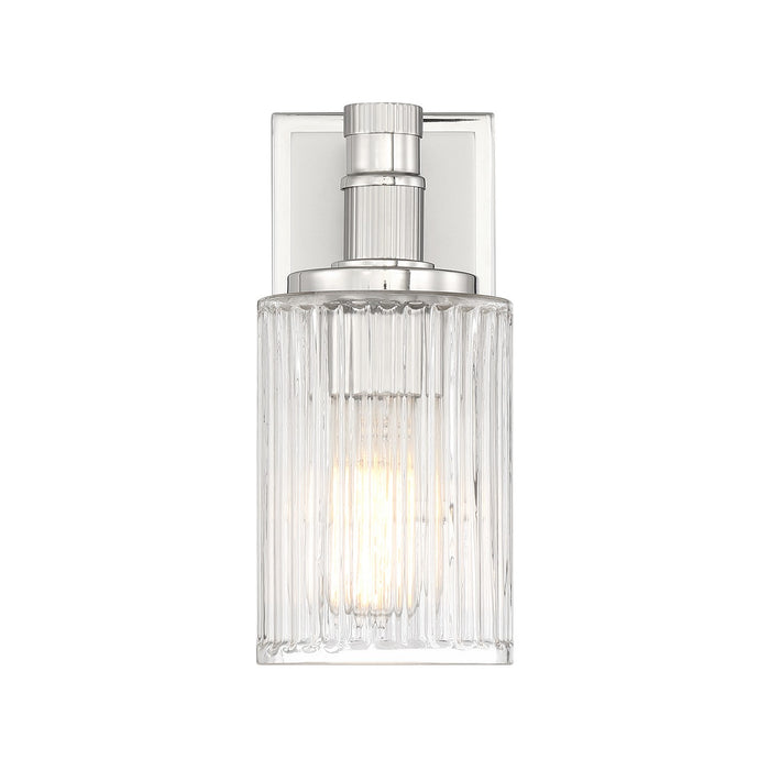 Savoy House 9-1102-1-146 One Light Bathroom Vanity, Silver and Polished Nickel