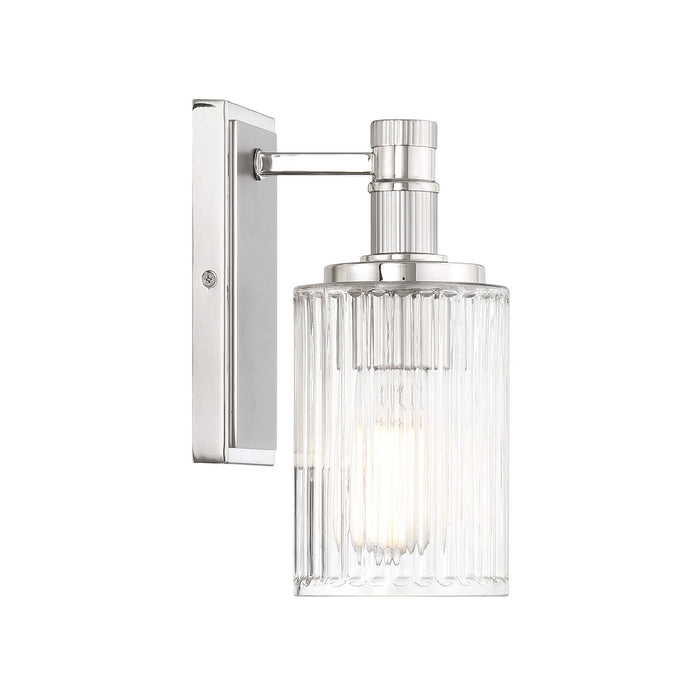 Savoy House 9-1102-1-146 One Light Bathroom Vanity, Silver and Polished Nickel