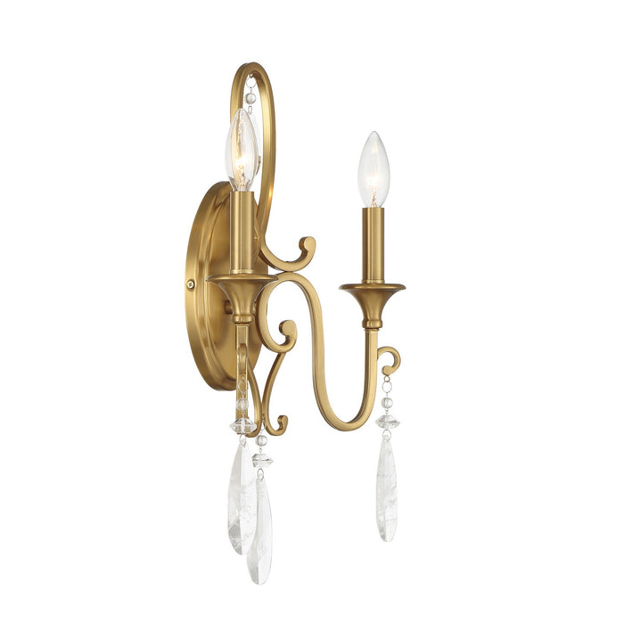 Savoy House 9-2704-2-322 Two Light Wall Sconce, Warm Brass