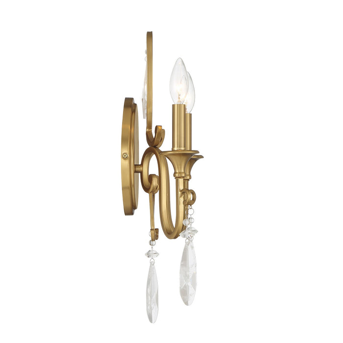 Savoy House 9-2704-2-322 Two Light Wall Sconce, Warm Brass