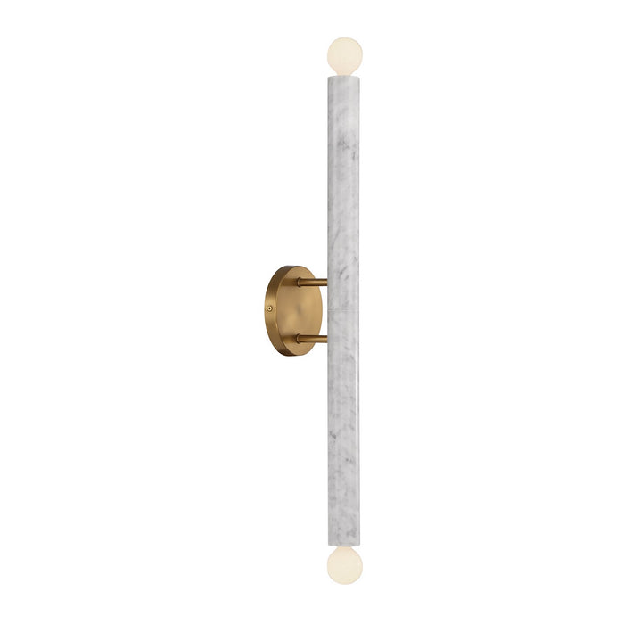 Savoy House 9-2901-2-264 Two Light Wall Sconce, White Marble with Warm Brass
