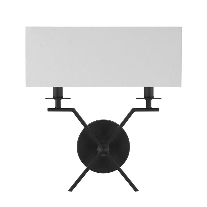 Savoy House 9-3305-2-89 Two Light Wall Sconce, Matte Black