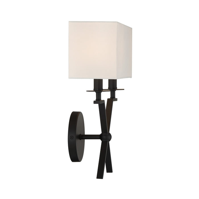 Savoy House 9-3305-2-89 Two Light Wall Sconce, Matte Black