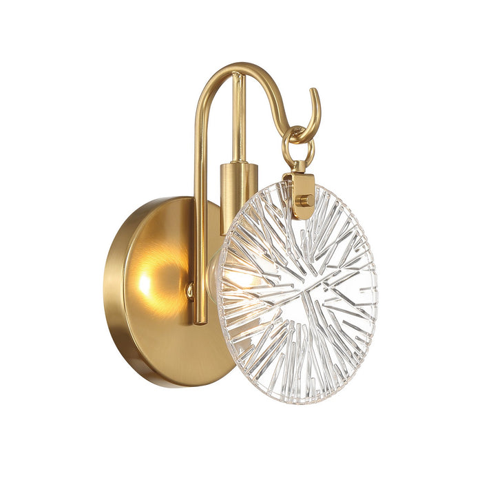 Savoy House 9-3981-1-322 One Light Bathroom Vanity, Warm Brass