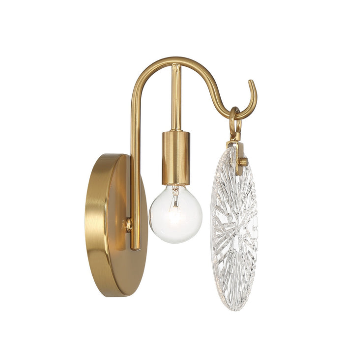 Savoy House 9-3981-1-322 One Light Bathroom Vanity, Warm Brass