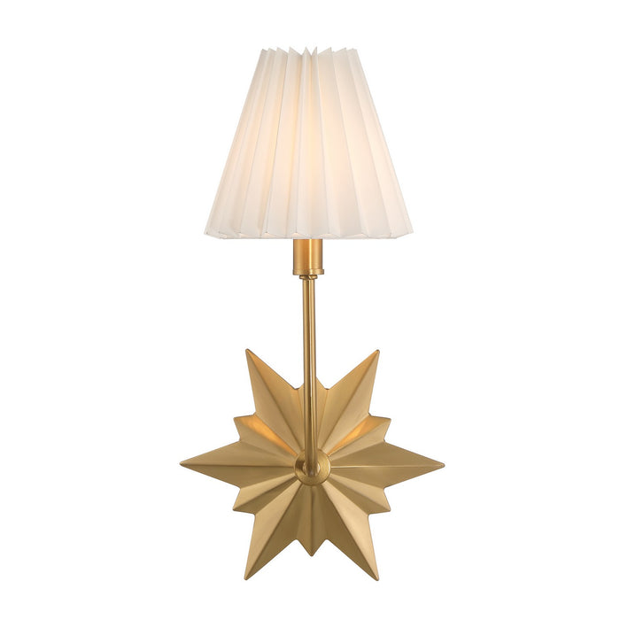 Savoy House 9-4408-1-322 One Light Wall Sconce, Warm Brass