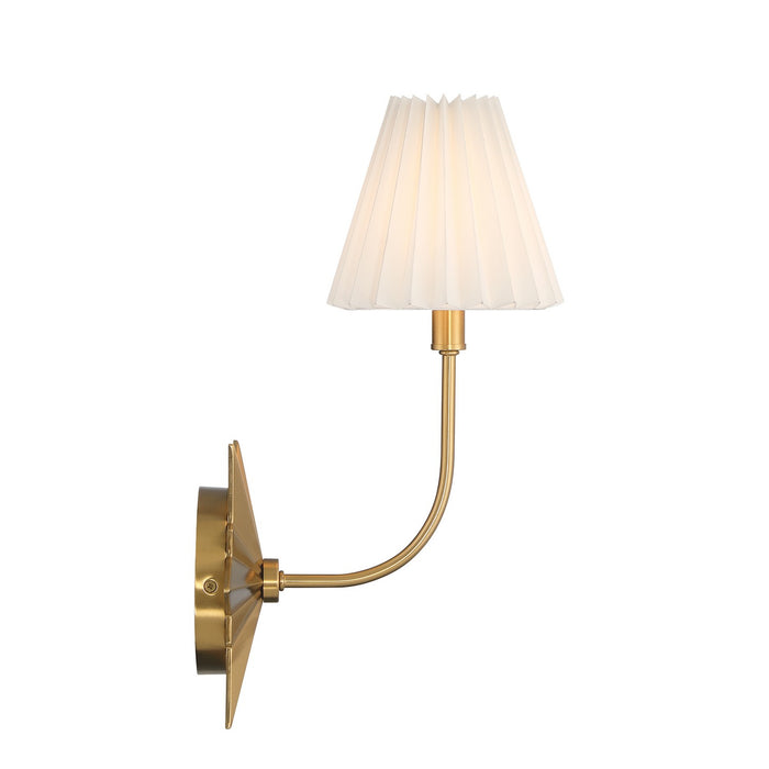 Savoy House 9-4408-1-322 One Light Wall Sconce, Warm Brass