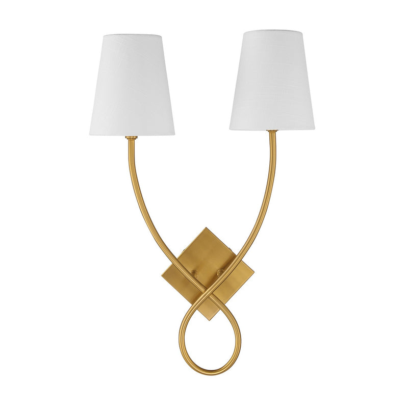 Savoy House 9-4928-2-322 Two Light Wall Sconce, Warm Brass