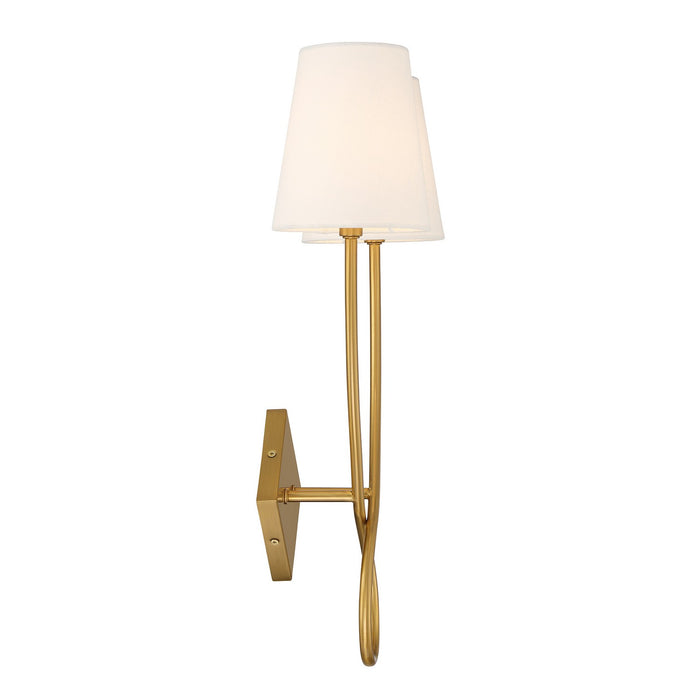 Savoy House 9-4928-2-322 Two Light Wall Sconce, Warm Brass