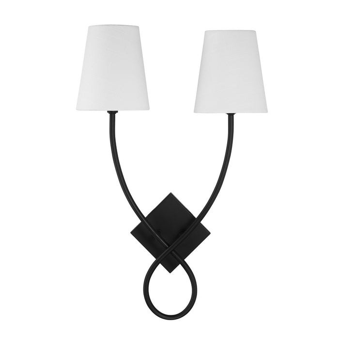 Savoy House 9-4928-2-89 Two Light Wall Sconce, Matte Black