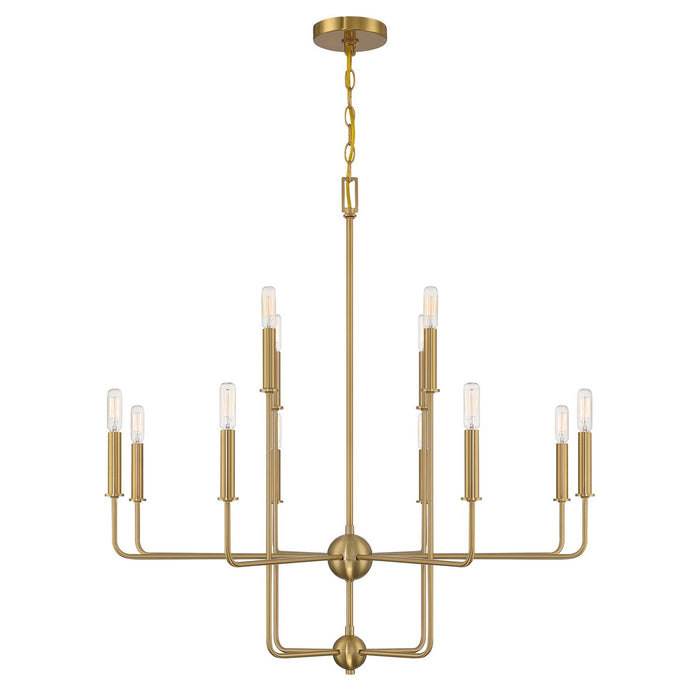 Savoy House 1-4046-12-322 12 Light Chandelier, Warm Brass