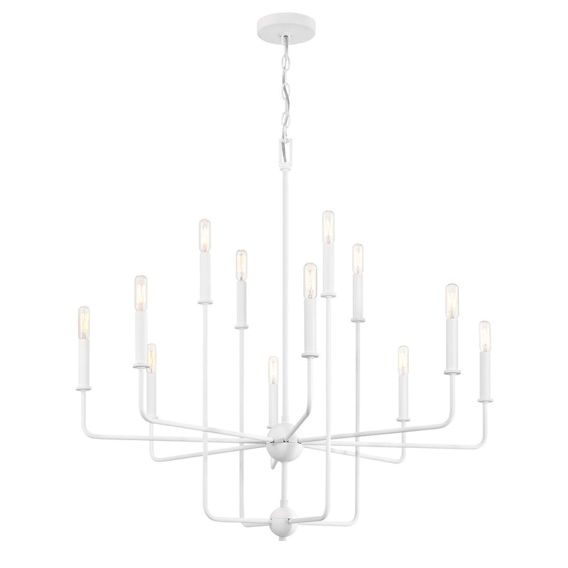 Savoy House 1-4046-12-83 12 Light Chandelier, Bisque White