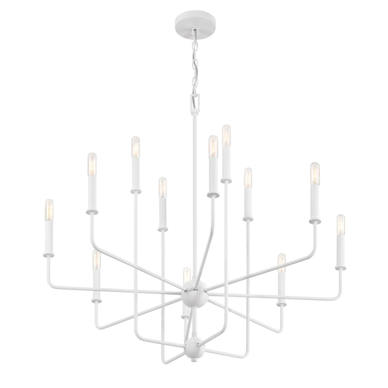Savoy House 1-4046-12-83 12 Light Chandelier, Bisque White