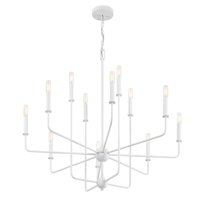Savoy House 1-4046-12-83 12 Light Chandelier, Bisque White