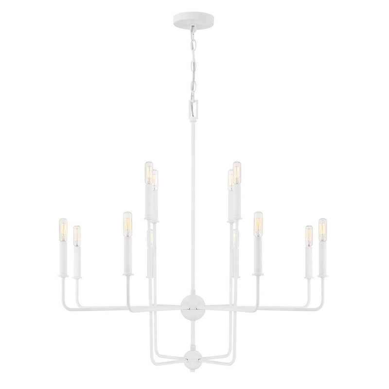 Savoy House 1-4046-12-83 12 Light Chandelier, Bisque White