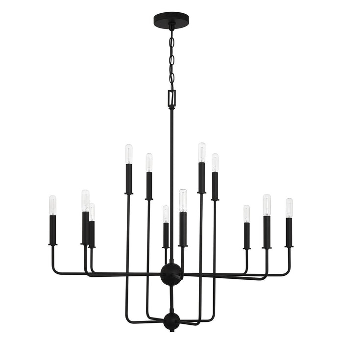 Savoy House 1-4046-12-89 12 Light Chandelier, Matte Black