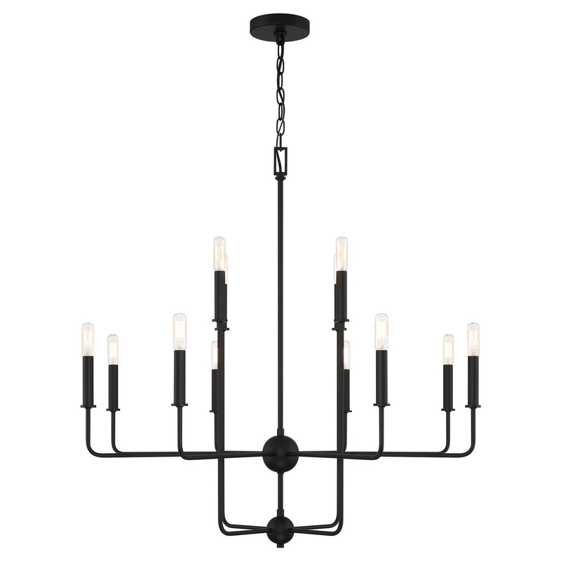 Savoy House 1-4046-12-89 12 Light Chandelier, Matte Black
