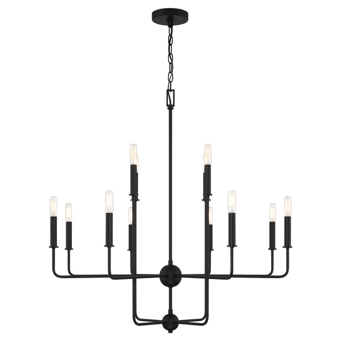 Savoy House 1-4046-12-89 12 Light Chandelier, Matte Black