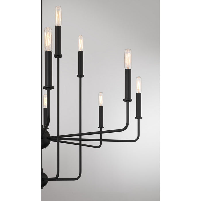 Savoy House 1-4046-12-89 12 Light Chandelier, Matte Black