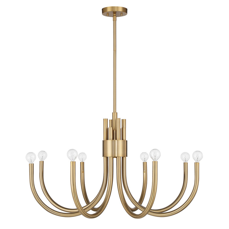 Savoy House 1-6680-8-127 Eight Light Chandelier, Noble Brass