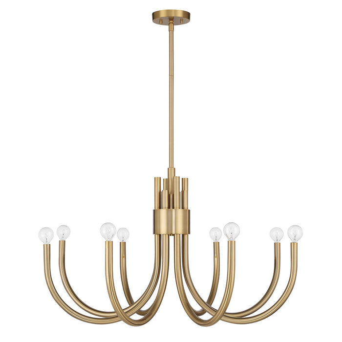 Savoy House 1-6680-8-127 Eight Light Chandelier, Noble Brass