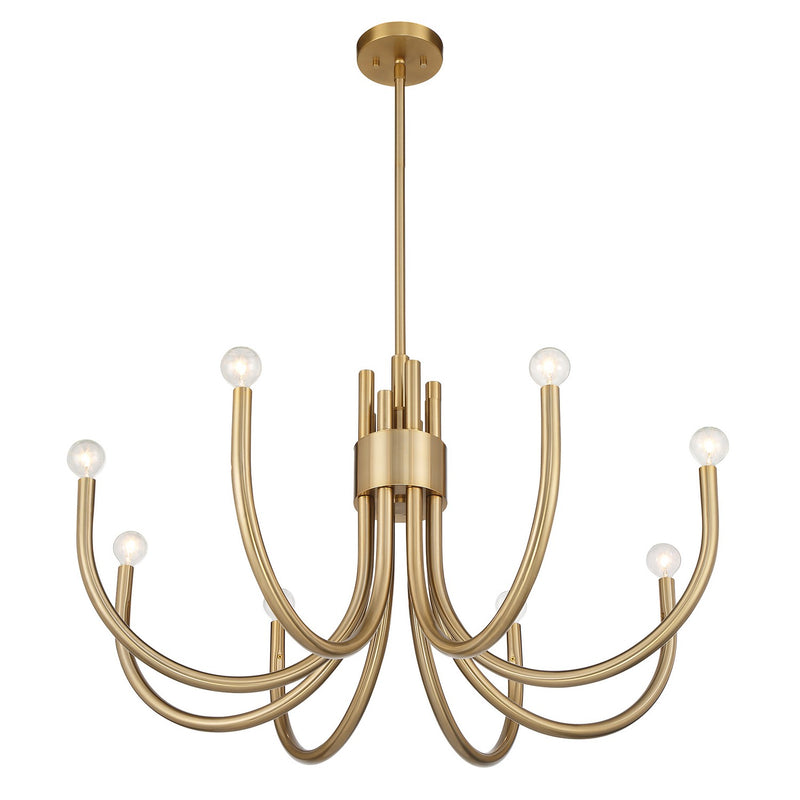 Savoy House 1-6680-8-127 Eight Light Chandelier, Noble Brass