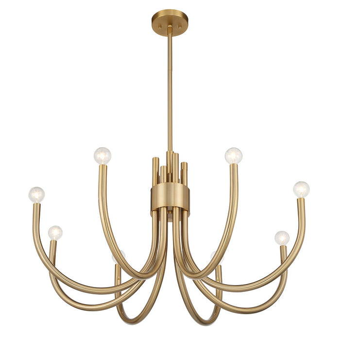 Savoy House 1-6680-8-127 Eight Light Chandelier, Noble Brass