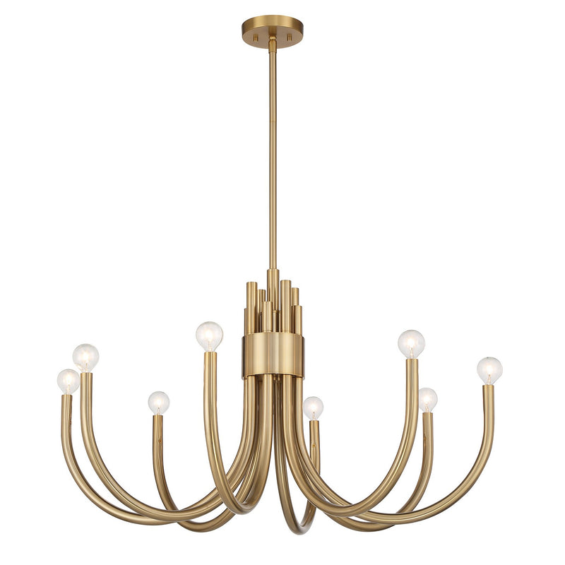 Savoy House 1-6680-8-127 Eight Light Chandelier, Noble Brass