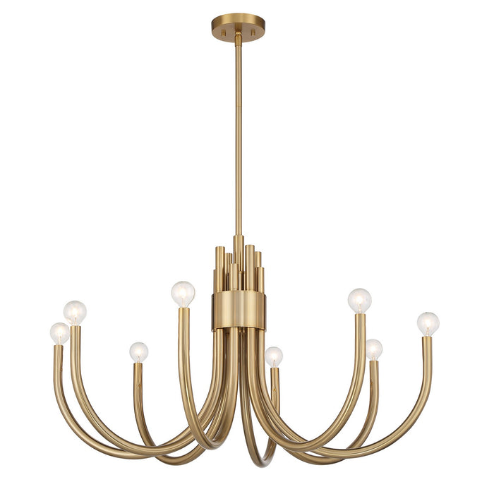 Savoy House 1-6680-8-127 Eight Light Chandelier, Noble Brass