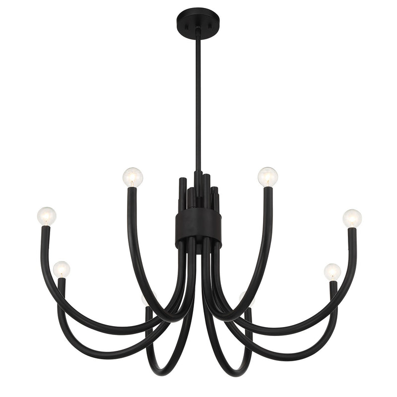 Savoy House 1-6680-8-89 Eight Light Chandelier, Matte Black