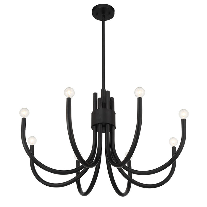 Savoy House 1-6680-8-89 Eight Light Chandelier, Matte Black