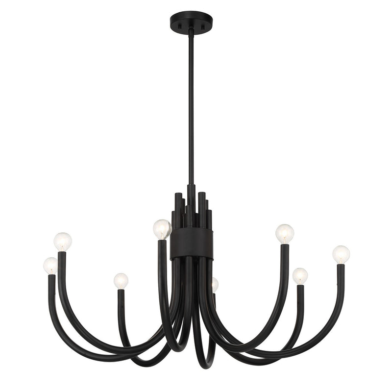 Savoy House 1-6680-8-89 Eight Light Chandelier, Matte Black