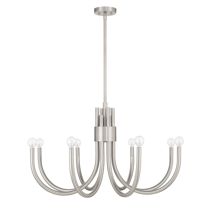 Savoy House 1-6680-8-SN Eight Light Chandelier, Satin Nickel