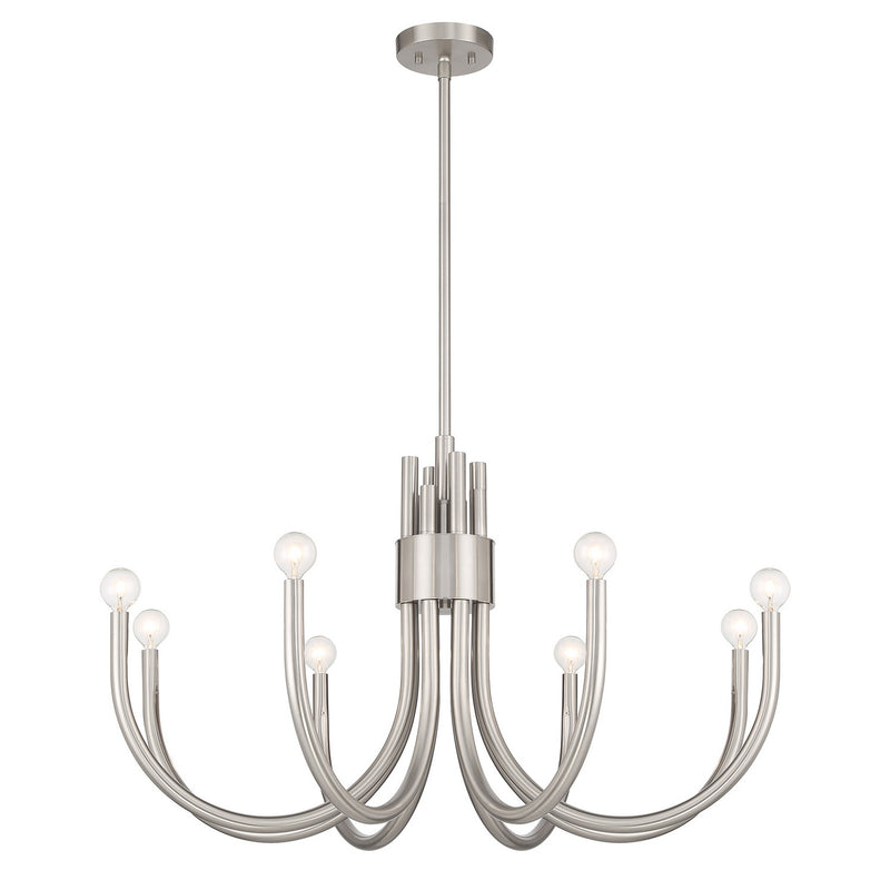 Savoy House 1-6680-8-SN Eight Light Chandelier, Satin Nickel