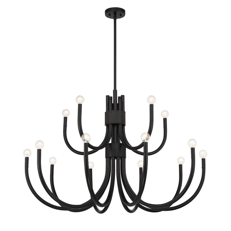 Savoy House 1-6682-15-89 15 Light Chandelier, Matte Black