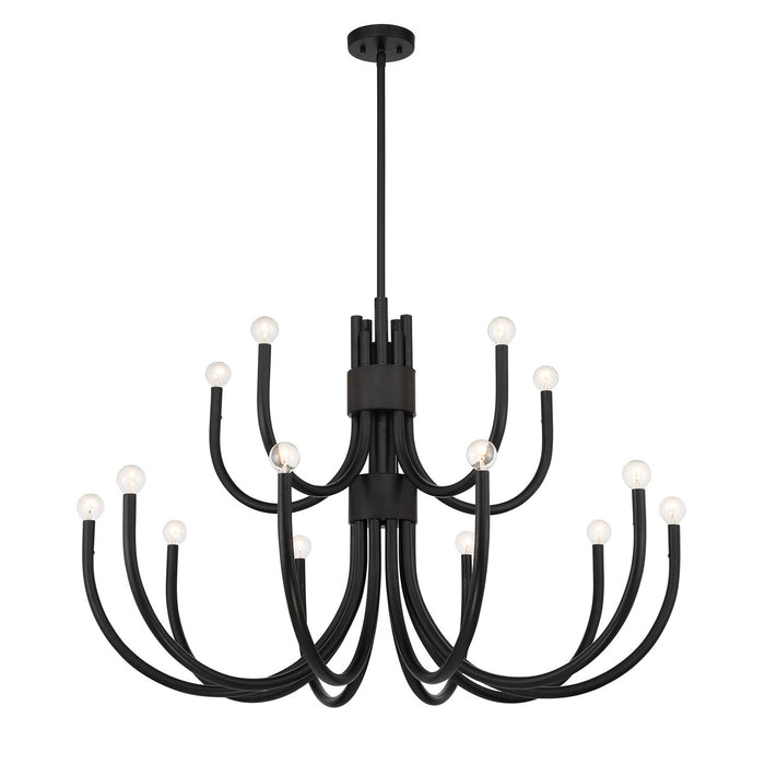 Savoy House 1-6682-15-89 15 Light Chandelier, Matte Black